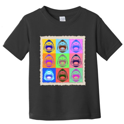 Retro Vintage Shark Attack Pop Art Poster Toddler T-Shirt