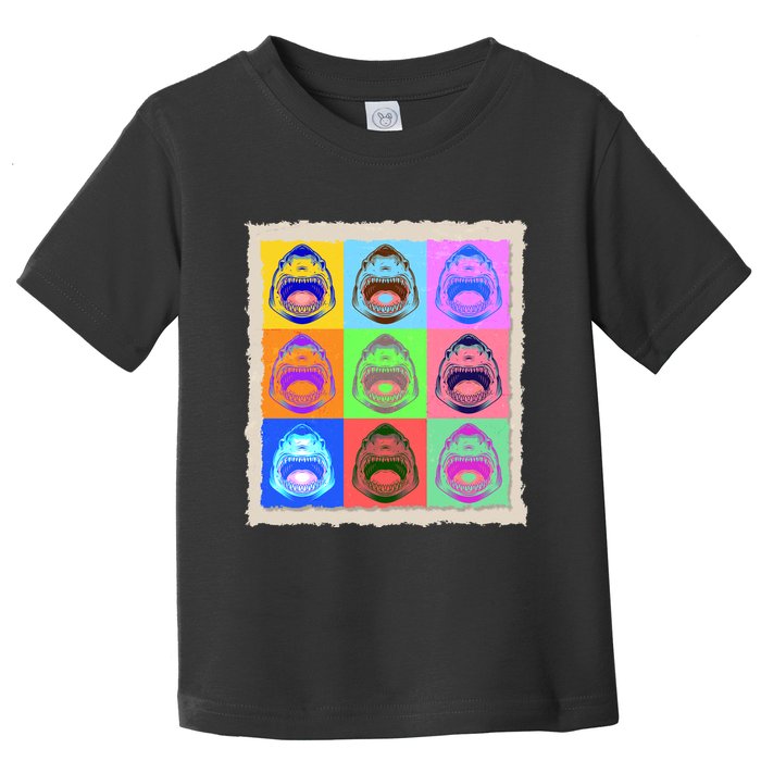 Retro Vintage Shark Attack Pop Art Poster Toddler T-Shirt