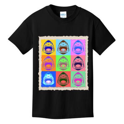 Retro Vintage Shark Attack Pop Art Poster Kids T-Shirt