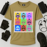 Retro Vintage Shark Attack Pop Art Poster Performance Shirt