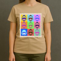 Retro Vintage Shark Attack Pop Art Poster T-Shirt