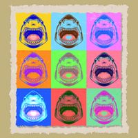 Retro Vintage Shark Attack Pop Art Poster T-Shirt