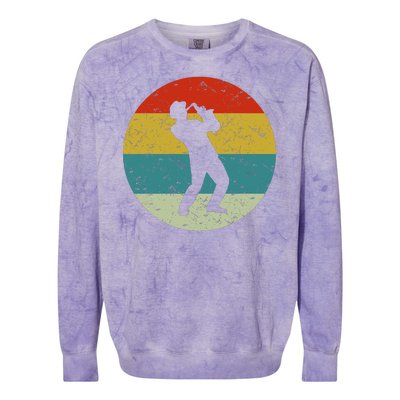 Retro Vintage Saxophone Colorblast Crewneck Sweatshirt