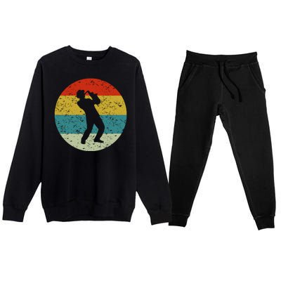 Retro Vintage Saxophone Premium Crewneck Sweatsuit Set