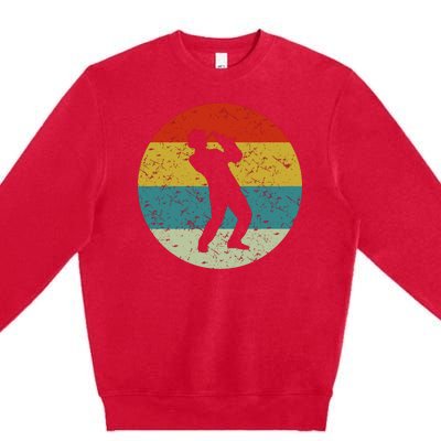 Retro Vintage Saxophone Premium Crewneck Sweatshirt