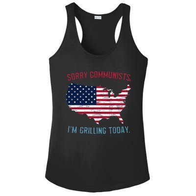 Retro Vintage Sorry Communists IM Grilling Today Bbq Ladies PosiCharge Competitor Racerback Tank