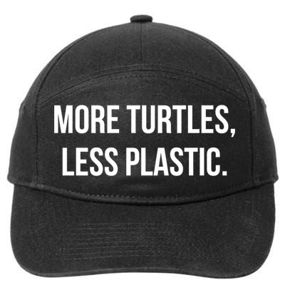 Retro Vintage Skip The Straw Save A Turtle Funny Sea Animal Meaningful Gift 7-Panel Snapback Hat