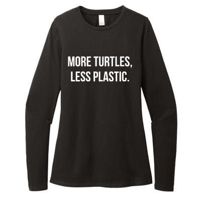 Retro Vintage Skip The Straw Save A Turtle Funny Sea Animal Meaningful Gift Womens CVC Long Sleeve Shirt