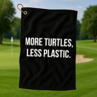 Retro Vintage Skip The Straw Save A Turtle Funny Sea Animal Meaningful Gift Golf Towel