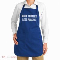 Retro Vintage Skip The Straw Save A Turtle Funny Sea Animal Meaningful Gift Apron