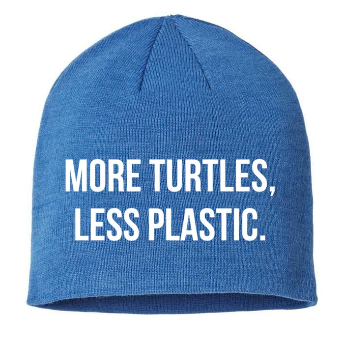 Retro Vintage Skip The Straw Save A Turtle Funny Sea Animal Meaningful Gift Sustainable Beanie