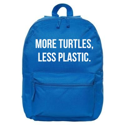 Retro Vintage Skip The Straw Save A Turtle Funny Sea Animal Meaningful Gift 16 in Basic Backpack