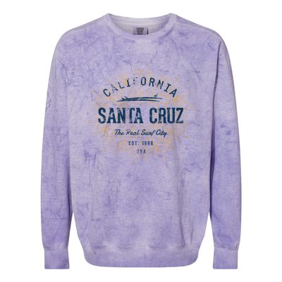 Retro Vintage Santa Cruz Gift Colorblast Crewneck Sweatshirt