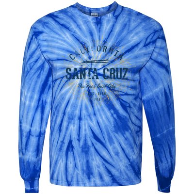 Retro Vintage Santa Cruz Gift Tie-Dye Long Sleeve Shirt