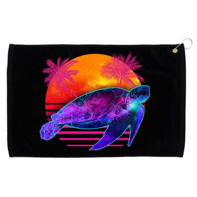 Retro Vintage Skip The Straw Save A Turtle Funny Sea Turtle Gift Grommeted Golf Towel