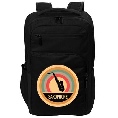 Retro Vintage Saxophone For Saxophonists Impact Tech Backpack