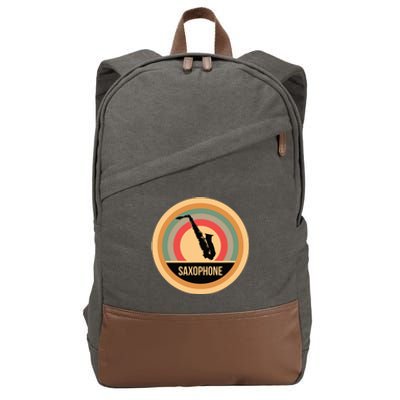 Retro Vintage Saxophone For Saxophonists Cotton Canvas Backpack