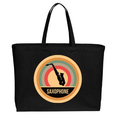 Retro Vintage Saxophone For Saxophonists Cotton Canvas Jumbo Tote