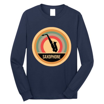 Retro Vintage Saxophone For Saxophonists Long Sleeve Shirt