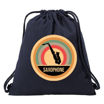 Retro Vintage Saxophone For Saxophonists Drawstring Bag