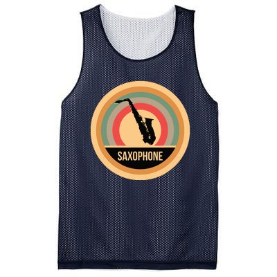 Retro Vintage Saxophone For Saxophonists Mesh Reversible Basketball Jersey Tank