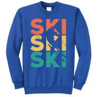 Retro Vintage Skiing Gift For Skiers Gift Sweatshirt