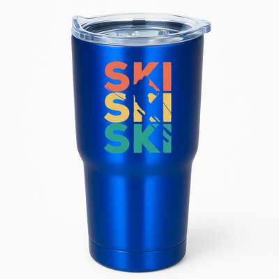 Retro Vintage Skiing Gift For Skiers Gift Tumbler