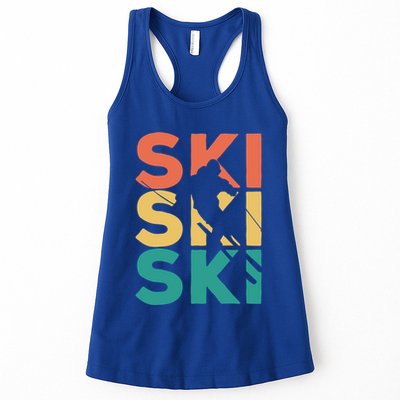 Retro Vintage Skiing Gift For Skiers Gift Womens Tank Top