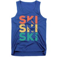 Retro Vintage Skiing Gift For Skiers Gift Tank Top