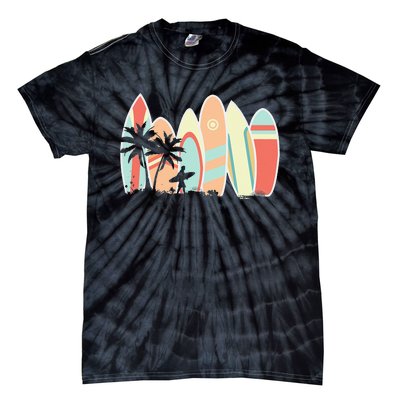 Retro Vintage Surfboard Surfing Surfboarder Wave Surfer Tie-Dye T-Shirt