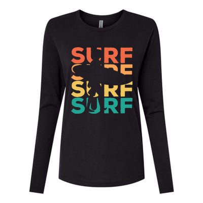 Retro Vintage Surfing Gift For Surfers Womens Cotton Relaxed Long Sleeve T-Shirt