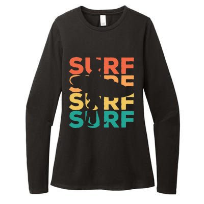 Retro Vintage Surfing Gift For Surfers Womens CVC Long Sleeve Shirt