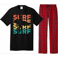 Retro Vintage Surfing Gift For Surfers Pajama Set