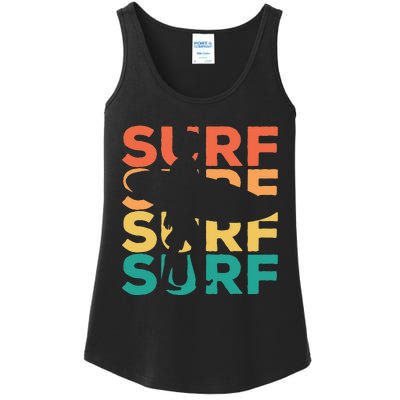 Retro Vintage Surfing Gift For Surfers Ladies Essential Tank