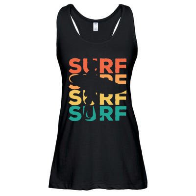 Retro Vintage Surfing Gift For Surfers Ladies Essential Flowy Tank