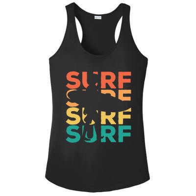 Retro Vintage Surfing Gift For Surfers Ladies PosiCharge Competitor Racerback Tank