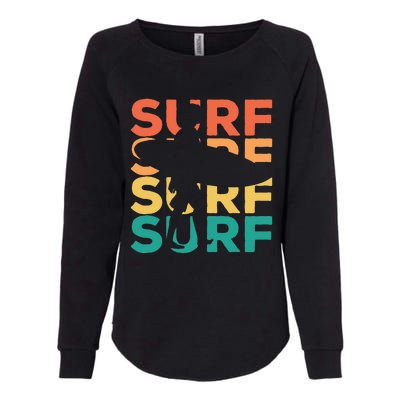 Retro Vintage Surfing Gift For Surfers Womens California Wash Sweatshirt