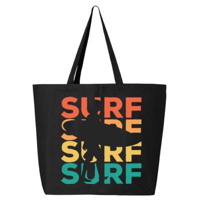 Retro Vintage Surfing Gift For Surfers 25L Jumbo Tote