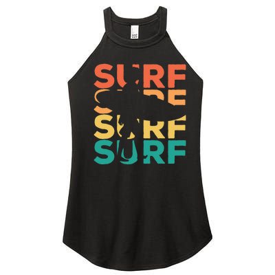 Retro Vintage Surfing Gift For Surfers Women's Perfect Tri Rocker Tank