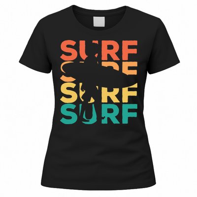 Retro Vintage Surfing Gift For Surfers Women's T-Shirt