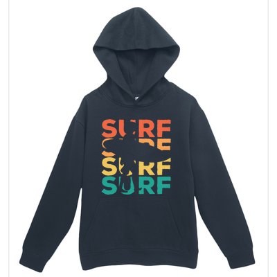 Retro Vintage Surfing Gift For Surfers Urban Pullover Hoodie