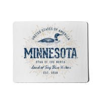 Retro Vintage State Of Minnesota Mousepad