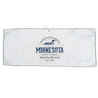 Retro Vintage State Of Minnesota Large Microfiber Waffle Golf Towel