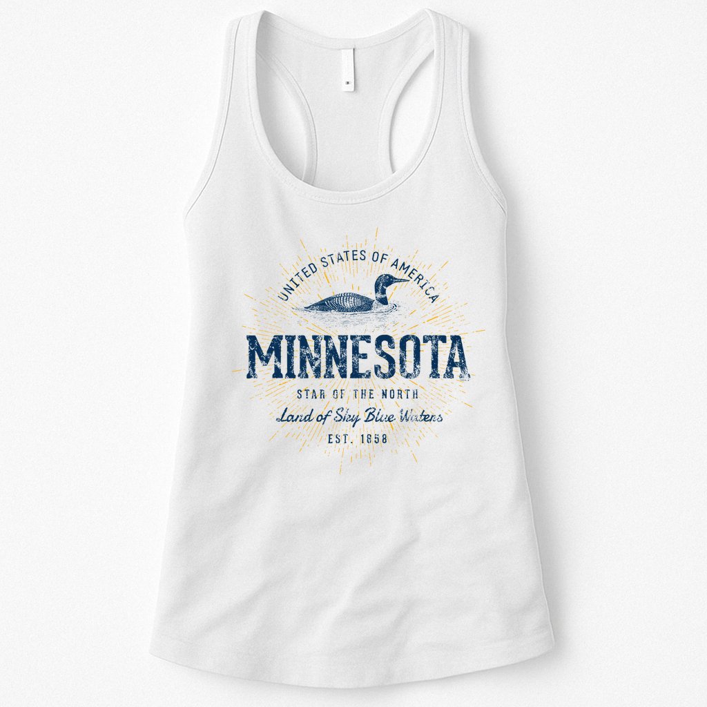 Retro Vintage State Of Minnesota Womens Tank Top
