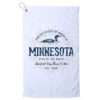 Retro Vintage State Of Minnesota Platinum Collection Golf Towel