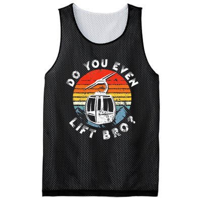 Retro Vintage Ski Do You Even Lift Bro Mesh Reversible Basketball Jersey Tank