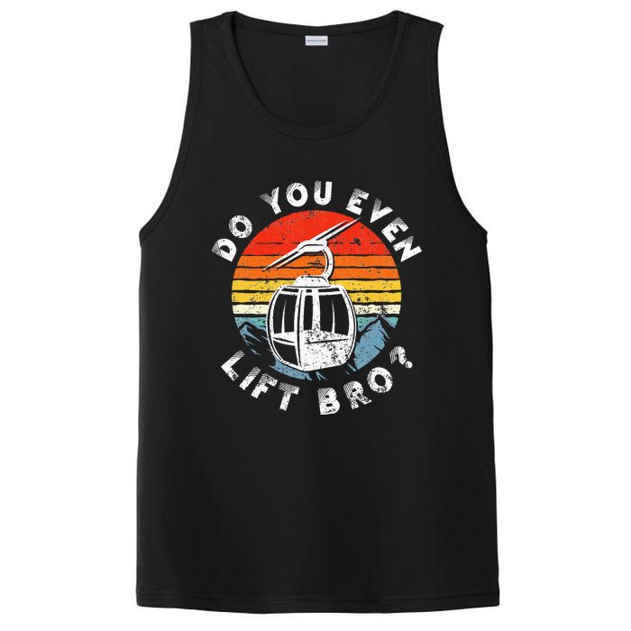 Retro Vintage Ski Do You Even Lift Bro PosiCharge Competitor Tank