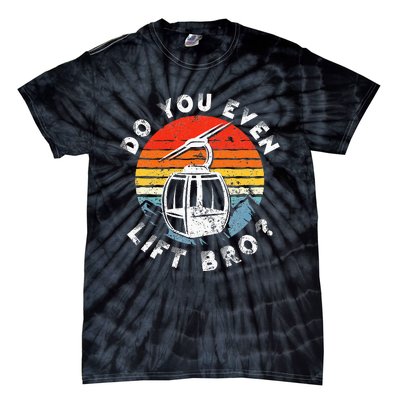 Retro Vintage Ski Do You Even Lift Bro Tie-Dye T-Shirt