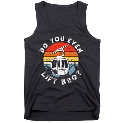 Retro Vintage Ski Do You Even Lift Bro Tank Top