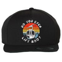 Retro Vintage Ski Do You Even Lift Bro Wool Snapback Cap